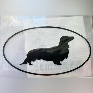 New Long Haired Dachshund Car Decal